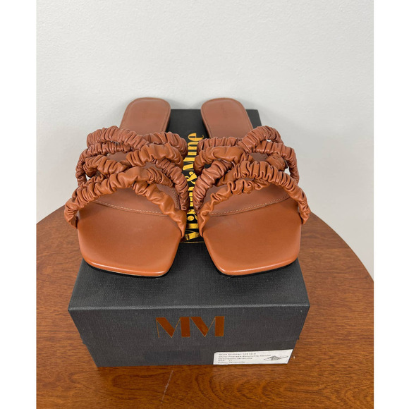 Mara & Mine Theresa Scrunchie Sandals in Terracotta Size 11 - Picture 3 of 9